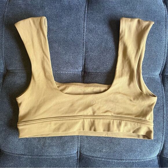 American Eagle Aerie Camel Goals Recharge Least Support Bralette - Picture 3 of 7